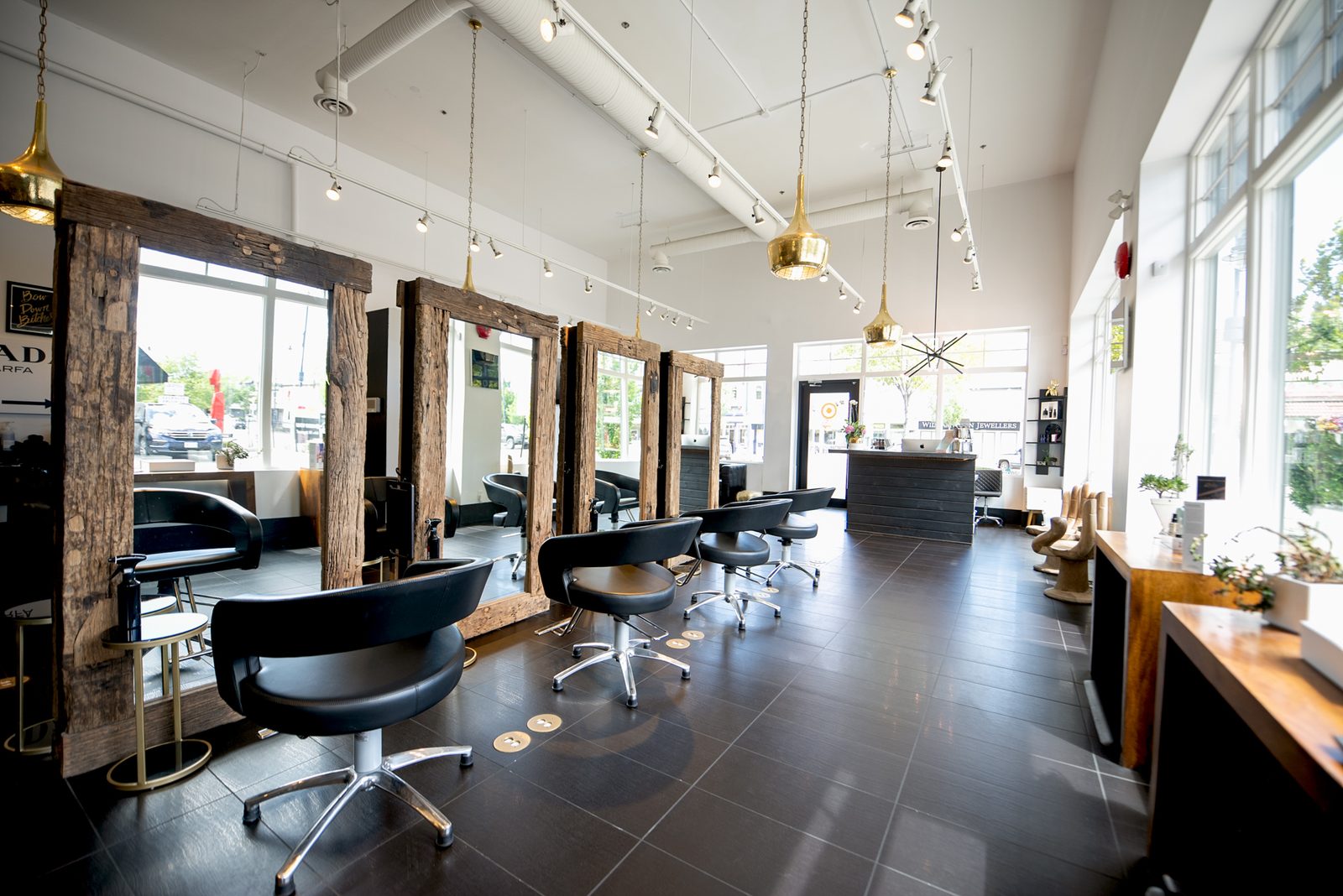The MOD Salon floor in bright afternoon light